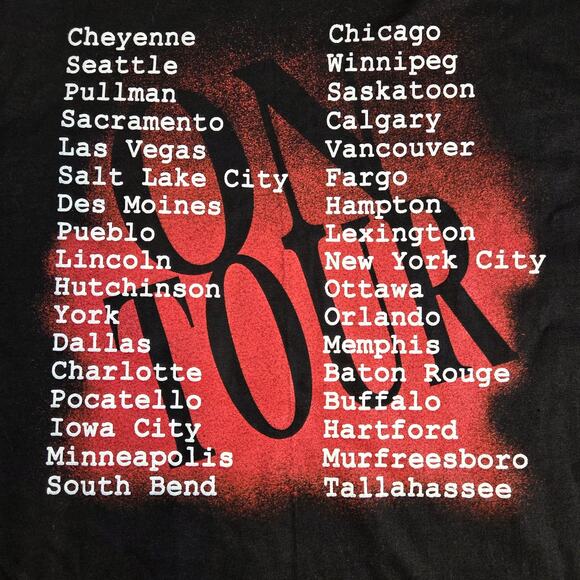 Vintage 1993 Garth Brooks Tour T-Shirt Hanes Beefy-T USA Black Large - Picture 12 of 12